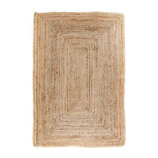 Alfombra rectangular, 180 x 120 x 1 cm, de yute en natural | Colección  Bombay