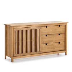 Aparador, 150 x 40 x 80 cm, de madera de pino en natural  | Colección Bruna