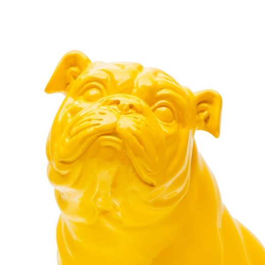 Bulldog, 29  x  16  x  28 cm, de poliresina amarillo