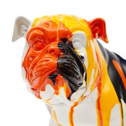 Bulldog, 40  x  20  x  26 cm de poliresina multicolor