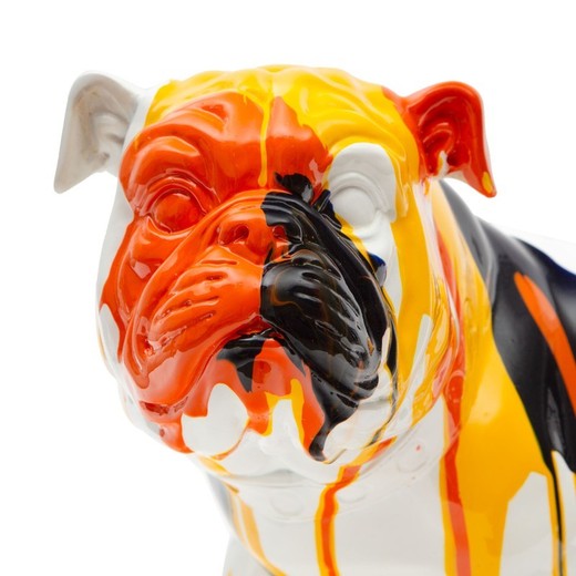 Bulldog, 40  x  20  x  26 cm de poliresina multicolor