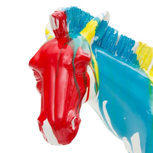 Caballo, 75 x 26 x 53 cm,  de poliresina multicolor