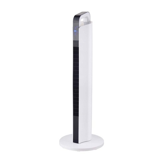 Calefactor cerámico oscilante  2000 W, 31 x 31 x 89 cm, de pvc en blanco | Colección Touch Screen