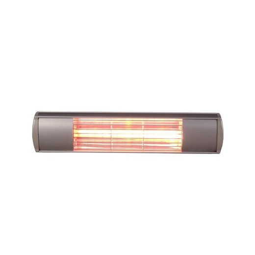 Calefactor eléctrico de infrarrojos 1500 W, 53,5 x 16 x 11,5 cm, de aluminio en gris |Colección Golden Tube