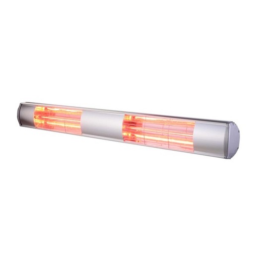 Calefactor eléctrico de infrarrojos 3000 W, 103,5 x 16 x 11,5 cm, de aluminio en gris | Colección Golden Tube