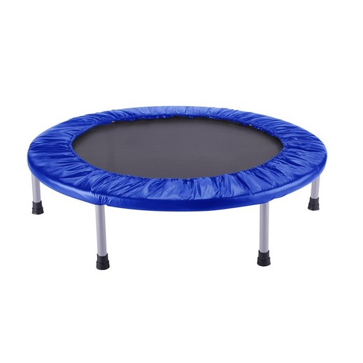 Cama elástica, 102 x 102 x 22,5 cm, de acero, pvc y foam en azul y negro | Colección Fitness