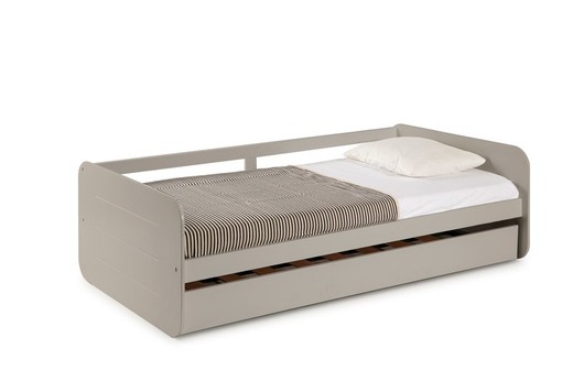 Cama nido, 195 x 105 x 60 cm, de madera en gris  | Colección Redona