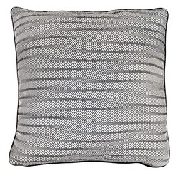 Cojín, 60  x  60 cm, con estampado líneas zigzag negro/blanco | Colección Breda