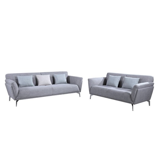 Conjunto de 2 sofás, 185 x 90 x 80 cm / 230 x 90 x 80 cm, de 2 y 3 plazas | Colección Calabria Pärumm  Gris Piedra