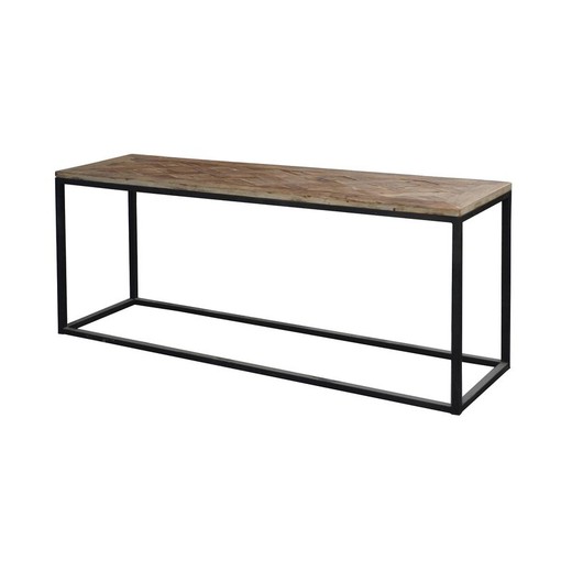 Consola, 160 x 45 x 76 cm, de madera de olmo reciclado