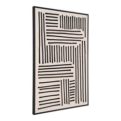 Cuadro, 60 x 4 x 90 cm, de lienzo impreso en negro y beige | Colección  Lipari