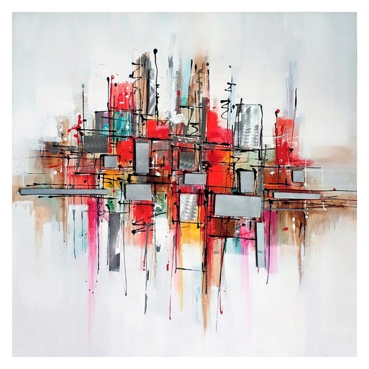 Cuadro Abstracto Urbano, 100 x 100 cm |  Colección Serie Abstracto