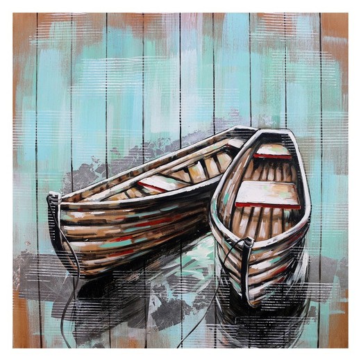 Cuadro barcas, 100  x  100 cm |  Colección Serie Objetos