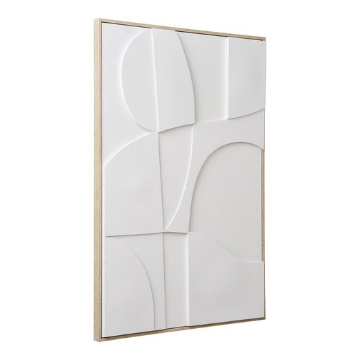 Cuadro en relieve, 60 x 3 x 90 cm, de lienzo  en blanco | Colección  Madeline I