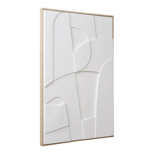 Cuadro en relieve, 60 x 3 x 90 cm, de lienzo  en blanco | Colección  Madeline II