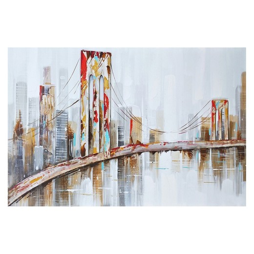 Cuadro paisaje urbano con puente,  120  x  80 cm|  Colección Serie Urbano