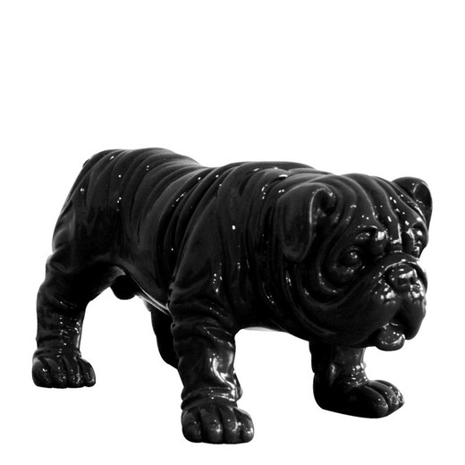 Figura Bulldog  Troy,  23 x 14 x 11 cm,  negro