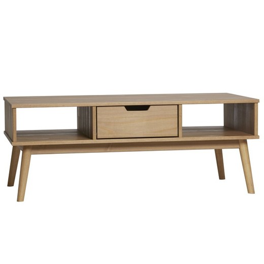 Mesa de centro, 110 x 55 x 42,5 cm, de madera de pino en natural  | Colección Cusco