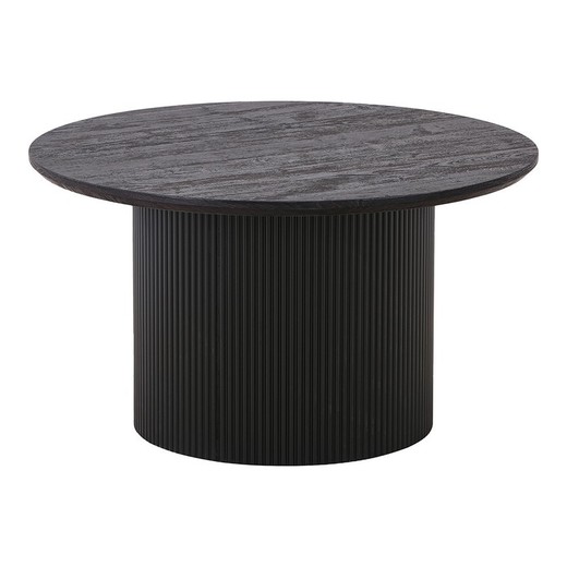 Mesa de centro redonda, 80 x 80 x 45 cm, de madera en marrón oscuro | Colección  Boavista