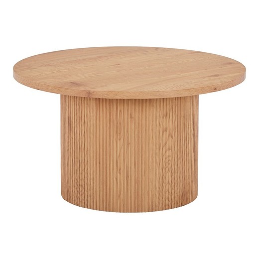 Mesa de centro redonda, 80 x 80 x 45 cm, de madera en natural | Colección  Boavista