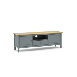 Mueble TV, 159 x 40 x 53 cm, de madera de pino en verde  | Colección Misti