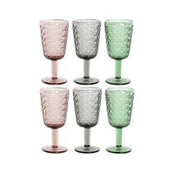 Sets de copa de agua, 8,7 x 8,7 x 17 cm, de cristal en multicolor | Colección Colors