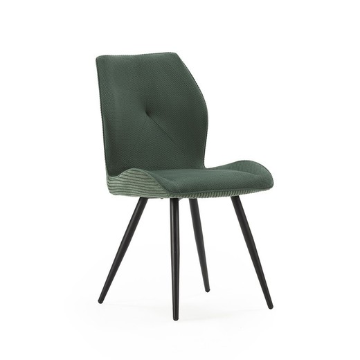 Silla, 46 x 62 x 89 cm, de tejido en verde | Colección Adaya