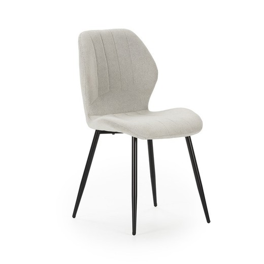 Silla, 47 x 58 x 85 cm, de tejido en blanco  | Colección Nalu