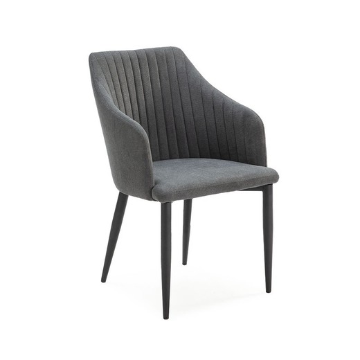 Silla, 56 x 57 x 88 cm, de tejido  en gris | Colección Nadi