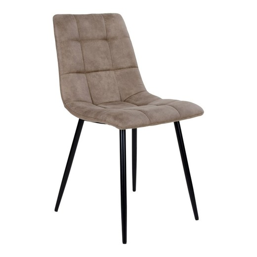 Silla de comedor, 55 x 44 x 86 cm, de microfibra en tierra | Colección  Middelfart