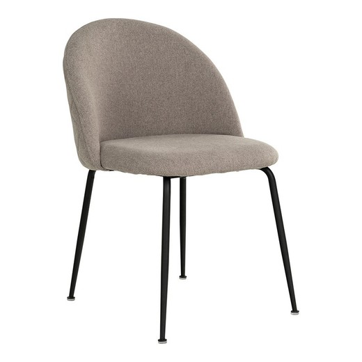 Silla de comedor, 56 x 51 x 76 cm, de tejido de poliéster  en color piedra | Colección  Geneve