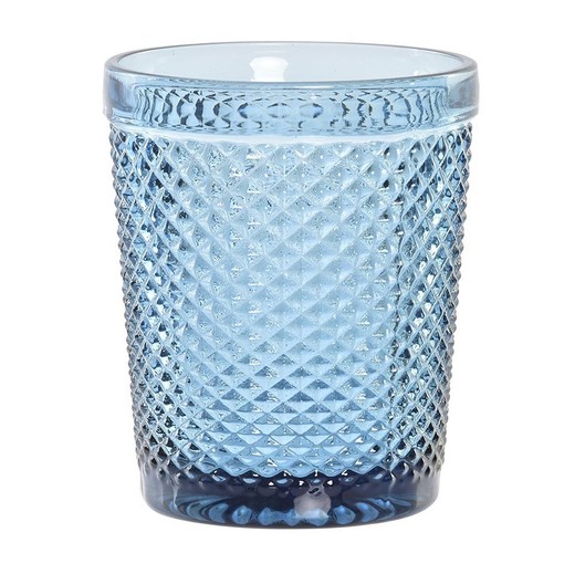 Vaso de cristal, 8 x  8 x 10 cm, en azul | Colección Da Gama