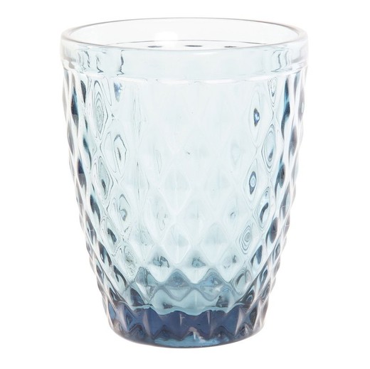 Vaso de cristal, Ø 8 x 10 cm, en azul | Colección Días