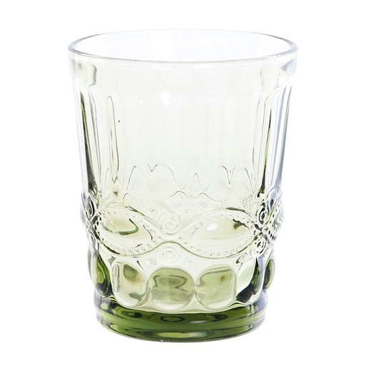 Vaso de cristal, Ø 8 x 10 cm, en verde| Colección Cabral