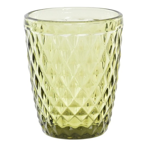 Vaso de cristal, Ø 8 x 10 cm, en verde| Colección Días