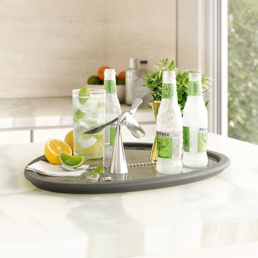 Ouvre-bouteilles, 13 x 13 x 11 cm, en zinc argenté | Collection Tipsy