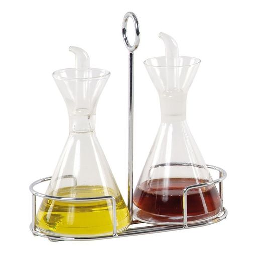 Set olio e aceto, 20 x 10 x 20 cm, in vetro trasparente | Collezione Matraccio