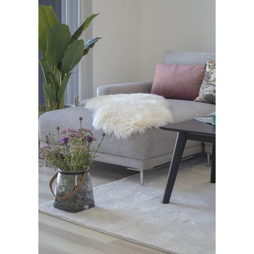 Tappeto in pelle di agnello bianca, 85 x 50 x 5 cm | Collezione Lambskin