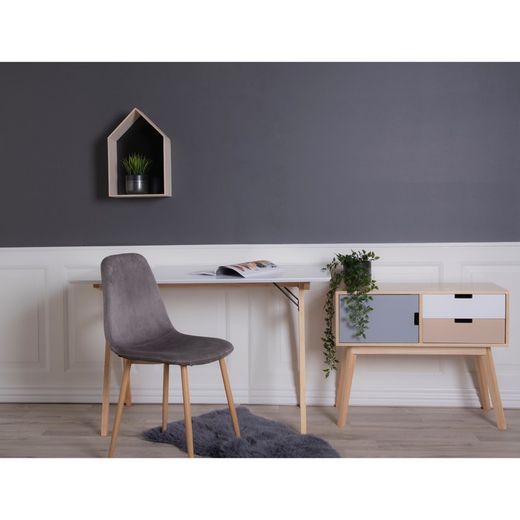 Tappeto in pelle di agnello, 85 x 50 x 5 cm, colore grigio | Collezione Lambskin