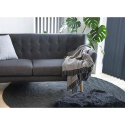 Tappeto, 85 x 50 x 5 cm, in pelle di agnello nera | Collezione Lambskin