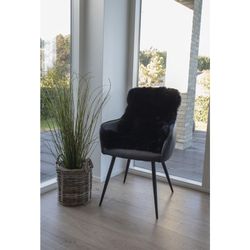 Tappeto, 85 x 50 x 5 cm, in pelle di agnello nera | Collezione Lambskin