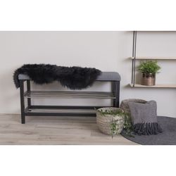Tappeto, 85 x 50 x 6,5 cm, in pelliccia sintetica nera | Collezione Lambskin Artificial