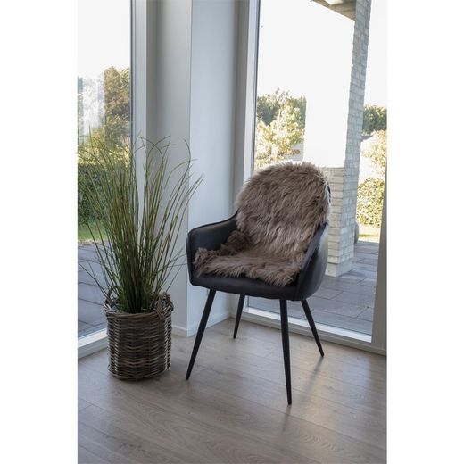 Tappeto, 85 x 50 x 6,5 cm, in pelliccia sintetica colore topo | Collezione Lambskin Artificial