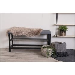 Tappeto, 85 x 50 x 6,5 cm, in pelliccia sintetica colore topo | Collezione Lambskin Artificial