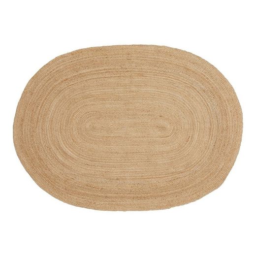 Tappeto ovale, 200 x 140 x 1 cm, in iuta naturale | Collezione Bombay