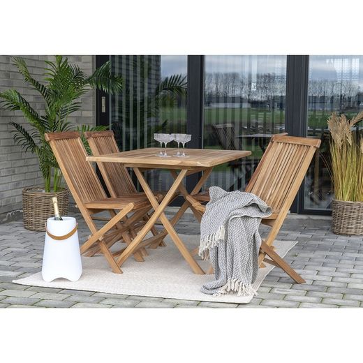 Tappeto rettangolare, 200 x 140 x 1 cm, in plastica riciclata colore sabbia | Collezione Menorca