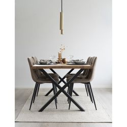 Tappeto rettangolare, 200 x 140 x 1 cm, in plastica riciclata colore sabbia | Collezione Menorca
