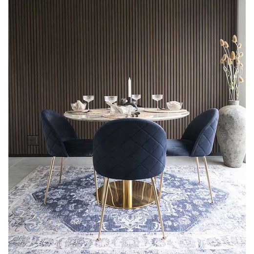 Tappeto rettangolare, 230 x 160 x 1 cm, in pile blu | Collezione Havana