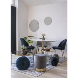 Tappeto rettangolare, 230 x 160 x 1 cm, in pile blu | Collezione Havana