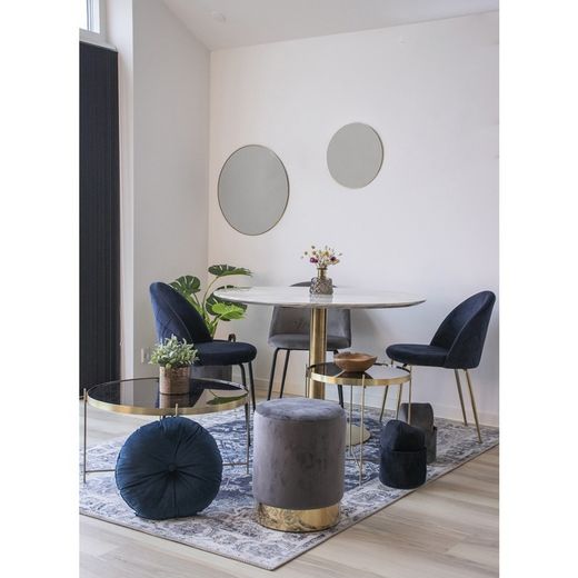 Tappeto rettangolare, 230 x 160 x 1 cm, in pile blu | Collezione Havana